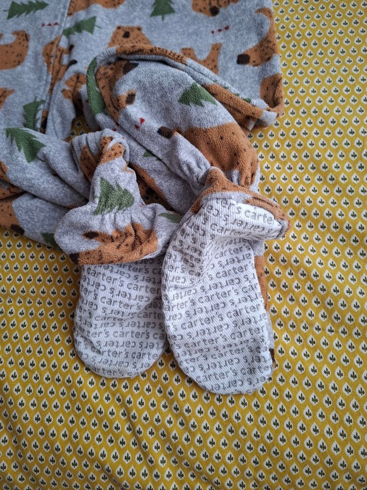 Uzun Kollu Fermuarlı Bebek Tulum - Görsel 4