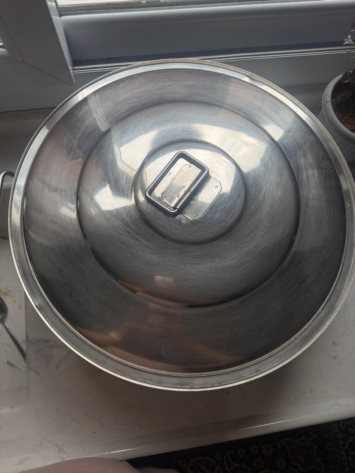 Parlak Gri Paslanmaz Çelik Tencere - Görsel 2