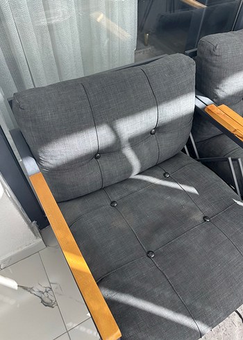 Diğer Gri Metal ve Ahşap Koltuk Takımı çay seti