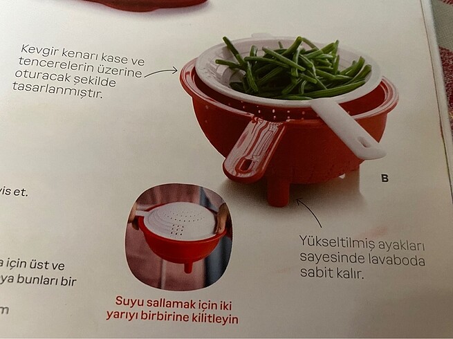 Tupperware Tupperware çift süzgeç