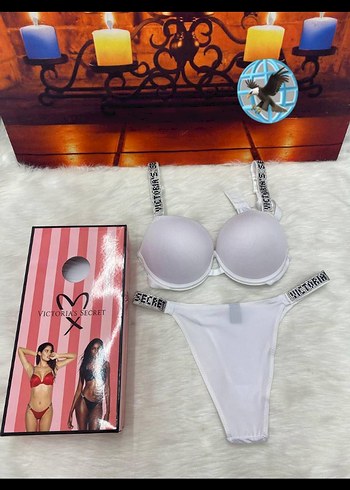 Victoria's Secret Siyah Baskılı Mini Sütyen - Görsel 3
