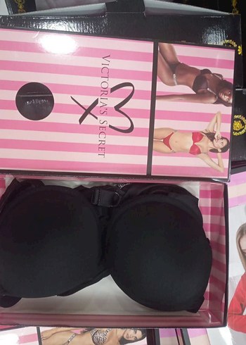 Victoria's Secret Siyah Baskılı Mini Sütyen - Görsel 5