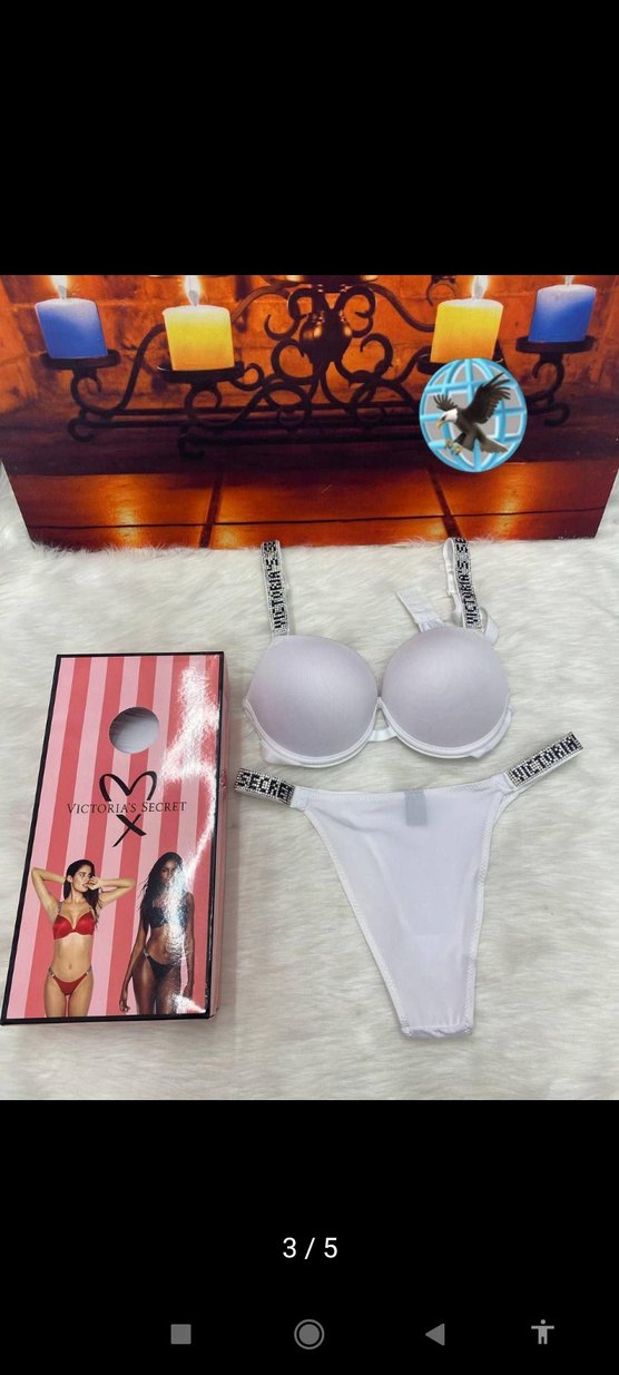 Victoria's Secret Siyah Baskılı Mini Sütyen - Görsel 3
