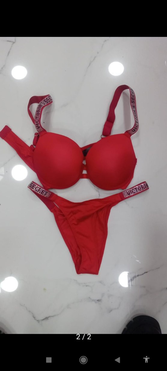 Victoria's Secret Siyah Baskılı Mini Sütyen - Görsel 4