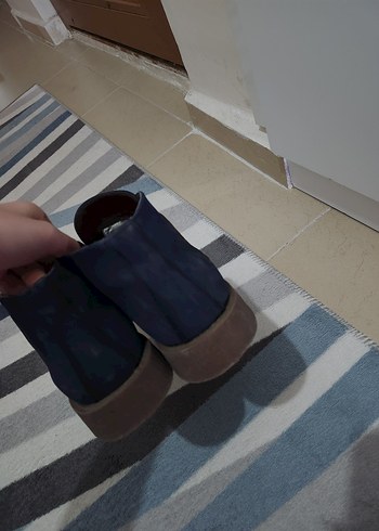 Erkek Lacivert Süet Bağcıklı Bot - Görsel 4