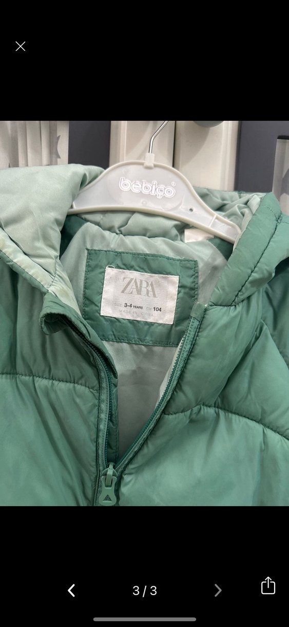 Zara 3-4 yaş mont - Görsel 3