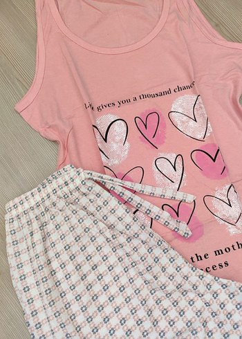 Penti Pembe Baskılı Mini Kadın Pijama Takımı
