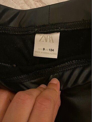 9 Yaş Beden Zara kız çocuk deri pantolon