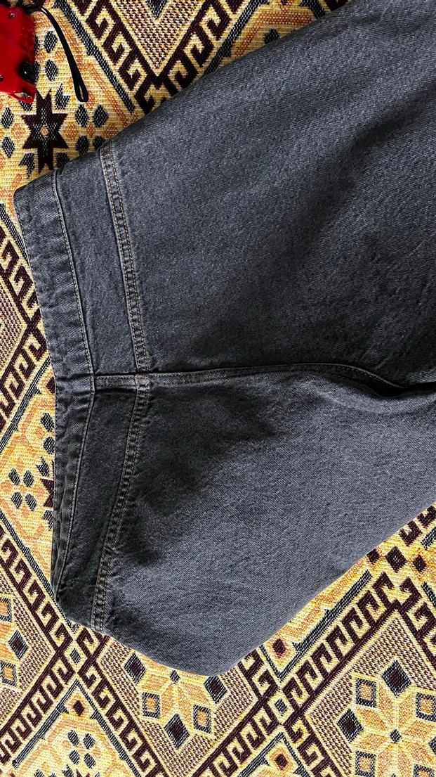 Kadın Siyah Denim Salaş Mini Şort - Görsel 5