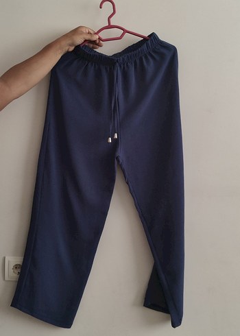 Kadın Lacivert Rahat Kesim Kumaş Pantolon