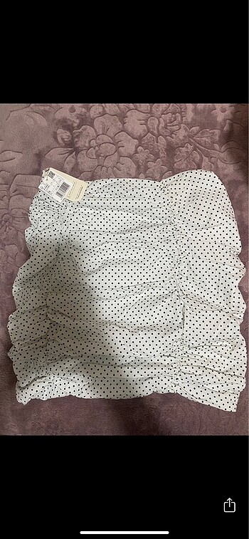 Mango puantiyeli drape etek