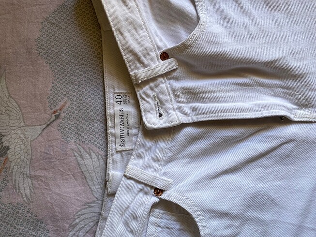 40 Beden beyaz Renk D92 straight fit jean