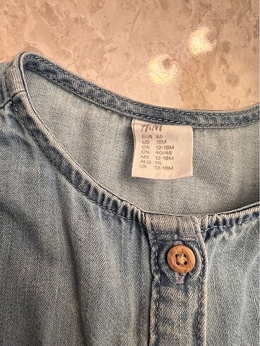 12-18 Ay Beden H&M jean gömlek