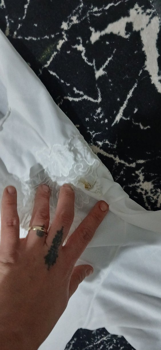 Kadın Uzun Beyaz sabahlık - Görsel 5