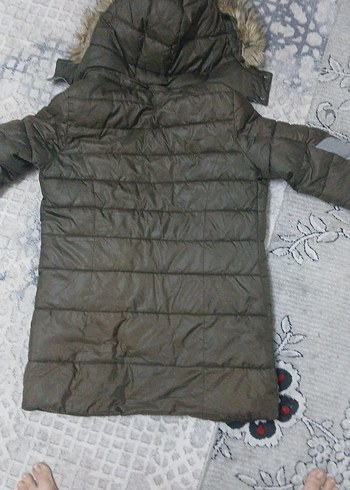 Düğmeli Kahverengi Midi Kış Kadın Montu - Görsel 6