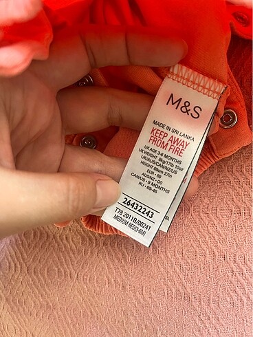 6 Ay Beden pembe Renk Marks & Spencer tulum