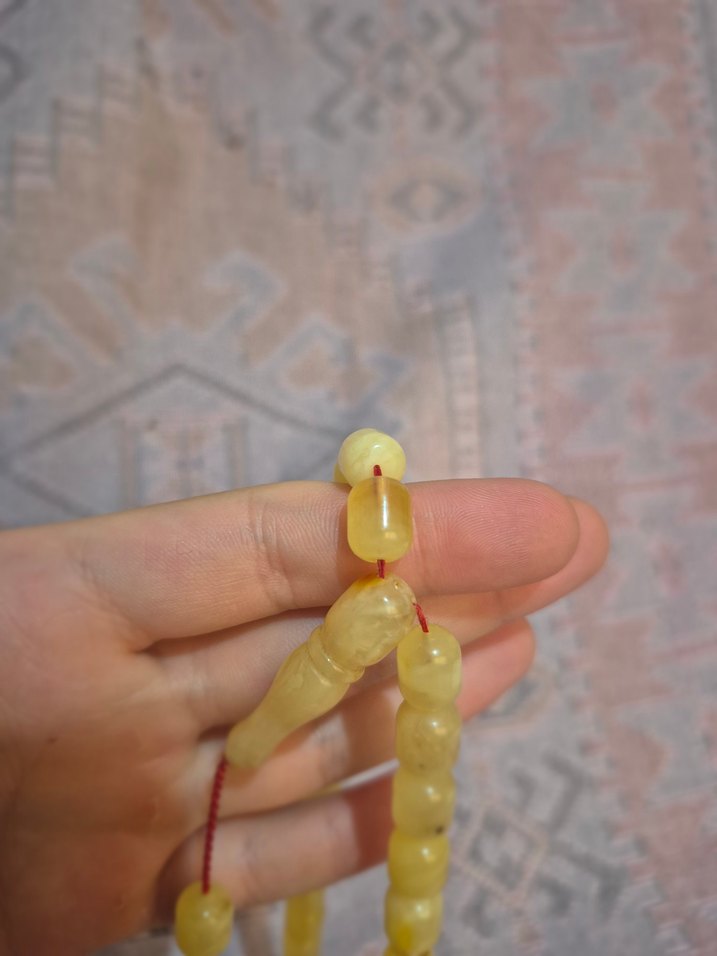 Koleksiyonluk Özel Yapım Kehribar Tespih / Ukrayna - Görsel 2