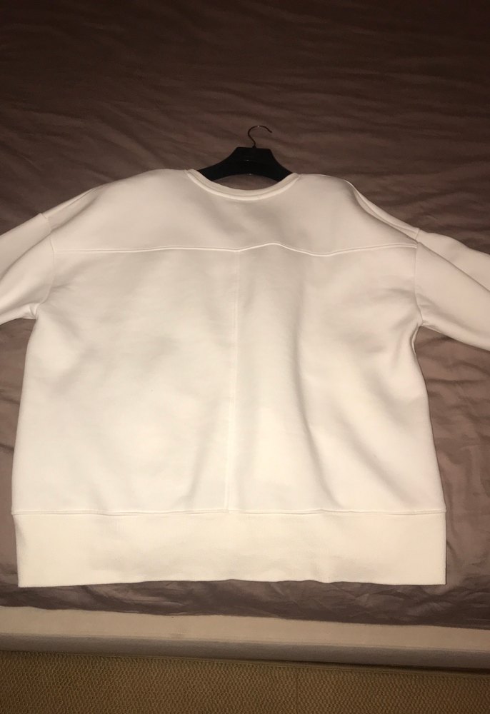 Kadın Beyaz Oversize Sweatshirt - Görsel 5