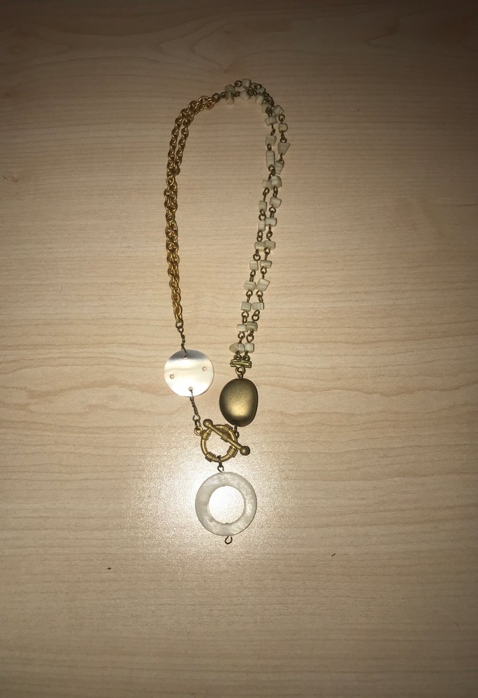 Bej Uzun Zincir Detaylı Bohem Kadın Kolye - Görsel 5