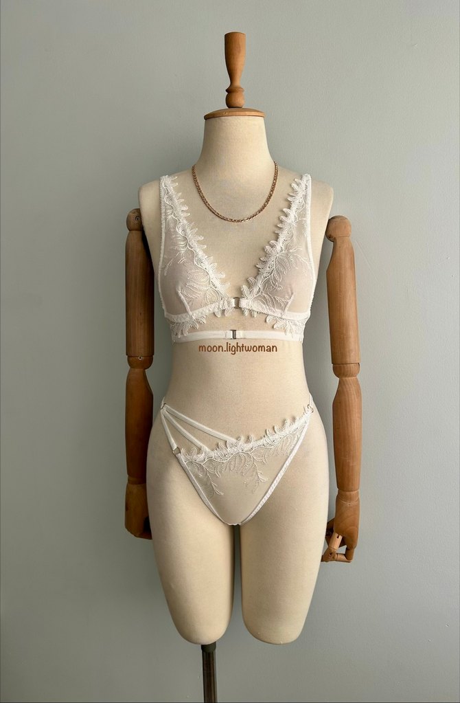 Tasarım Vintage Bra-Sütyen Takımı - Görsel 4