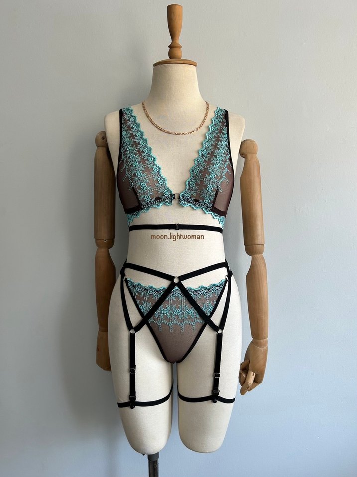 Nakışlı Turkuaz Bohem Bralet J. Takım - Görsel 4