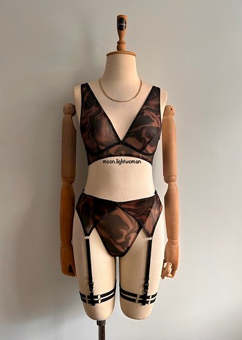 Kahverengi Batik Desen J.Takım - Görsel 3