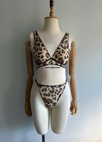 Leopar Desenli Bel Kemerli Takım - Görsel 4