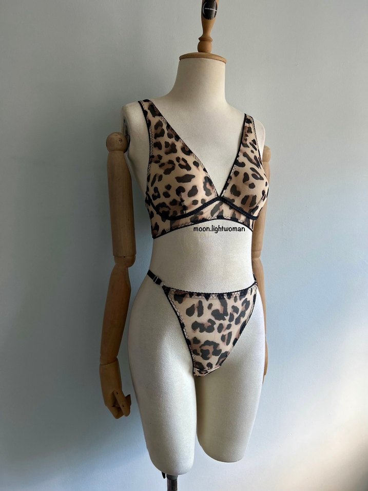 Leopar Desenli Bel Kemerli Takım - Görsel 5