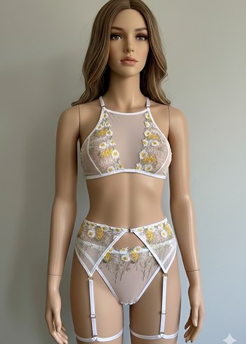 Papatyalı Halter Yaka J.Takım - Görsel 2