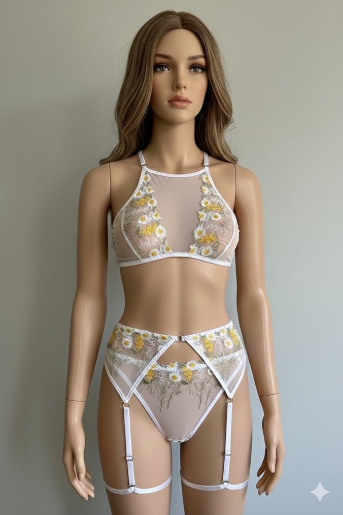 Papatyalı Halter Yaka J.Takım - Görsel 2