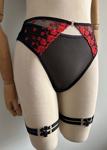 Kırmızı Tasarım Bralet Takım (Aksesuarlı) - Görsel 6