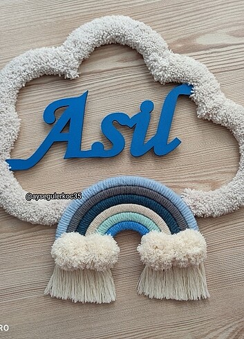 Asil İsimli Makrome Kapı Süsü
