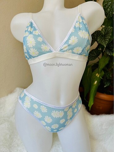 Tasarım Vintage Papatya Bralet Takım