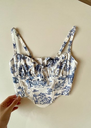 bershka crop korse bluz