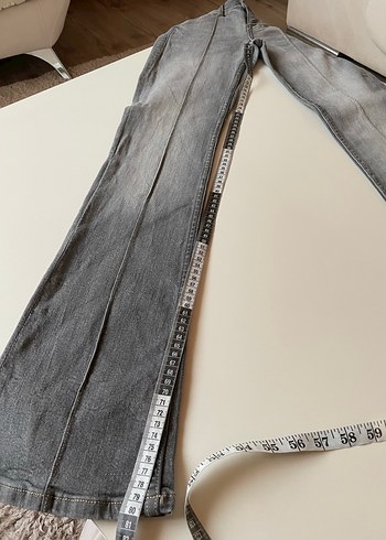 32 Beden gri Renk bershka low waist bootcut jean
