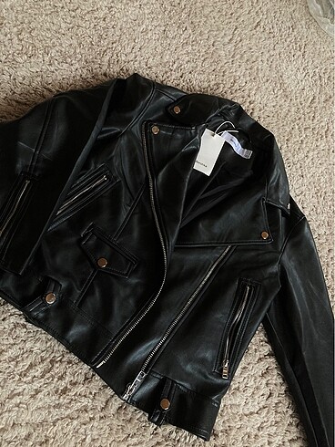 bershka oversize deri ceket