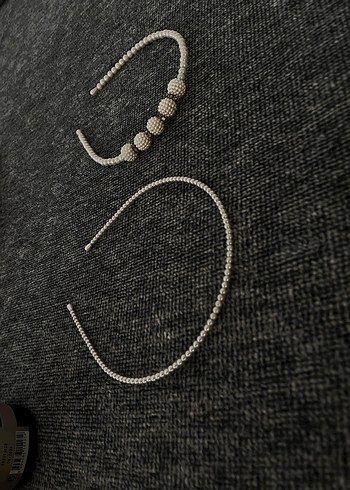 Zara Boncuklu inci detaylı Beyaz Taç