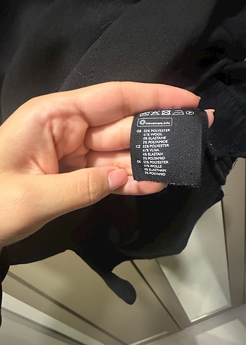 Düğmeli Siyah Uzun Kollu elbise - Görsel 4