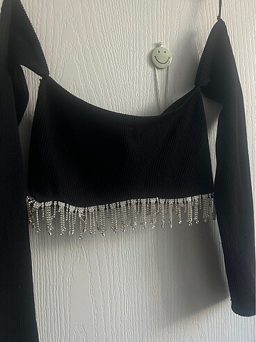 Zara Zara taşlı crop top