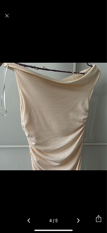 s Beden ten rengi Renk Bershka drape elbise