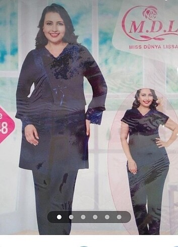 3'lü büyük beden pijama takımı 