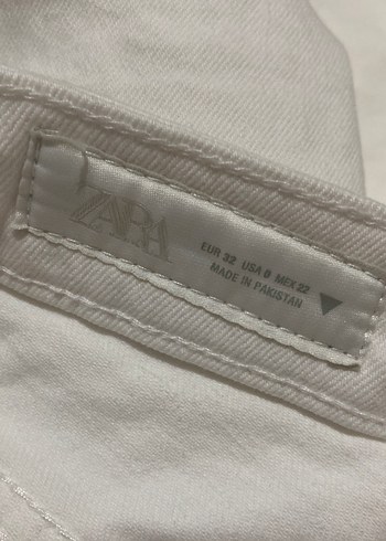 32 Beden Beyaz Regular Fit Denim Kadın Pantolon