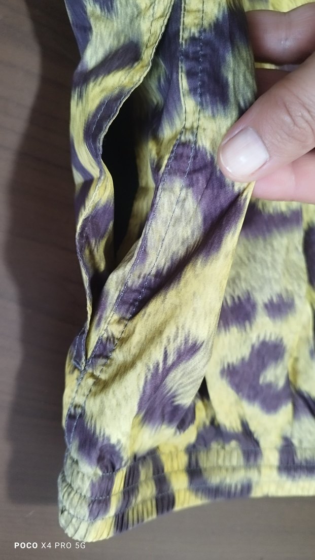 Sarı Leopar Desenli Erkek Mini Şort - Görsel 5