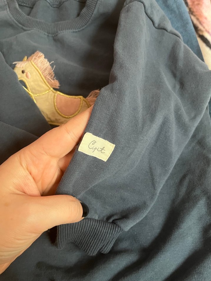 Kız Çocuk Mavi Baskılı Sweatshirt ve Pantolon Takımı - Görsel 3