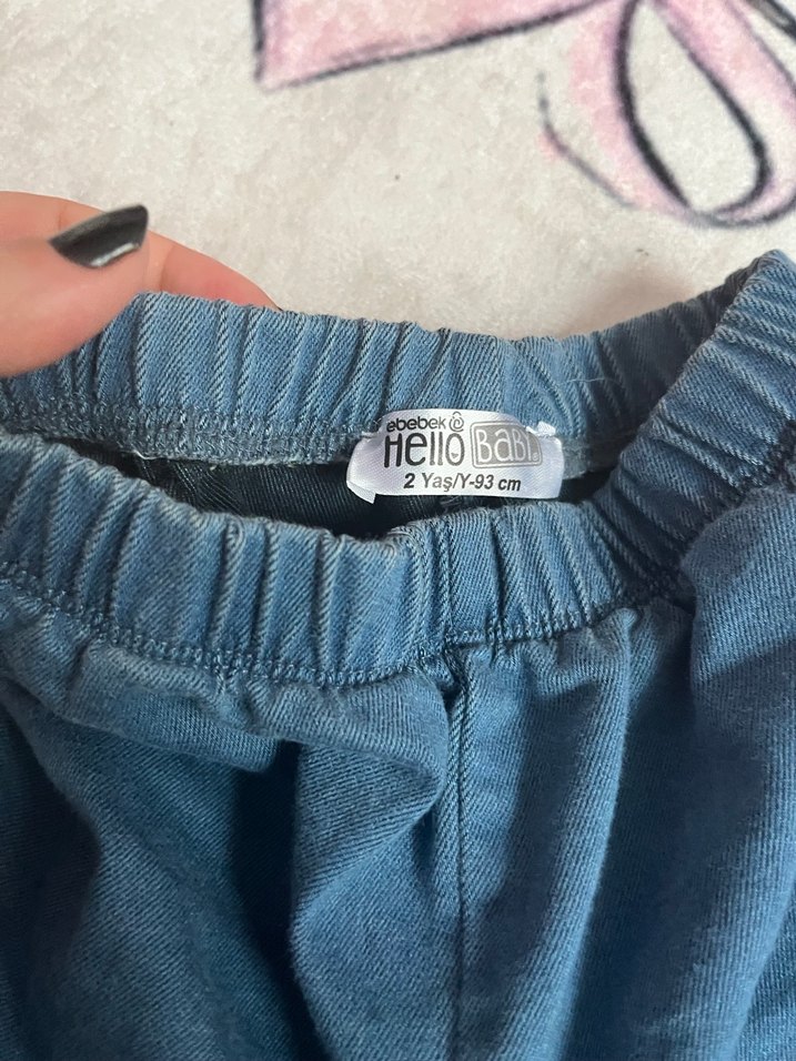 Kız Çocuk Mavi Baskılı Sweatshirt ve Pantolon Takımı - Görsel 4