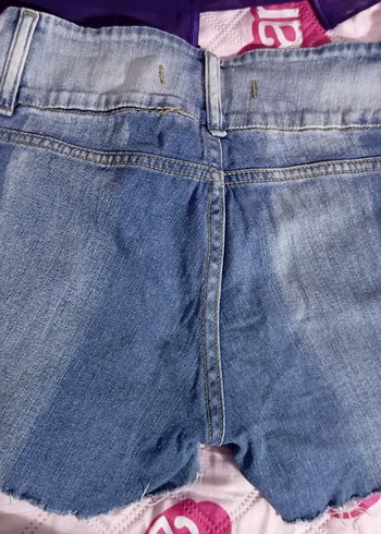 düşük bel Mini Denim Şort - Görsel 4