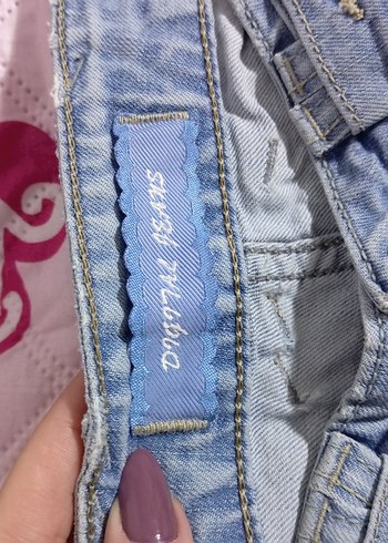 düşük bel şort jean - Görsel 3