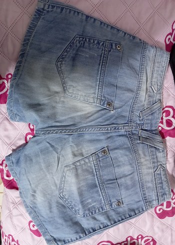 düşük bel şort jean - Görsel 2