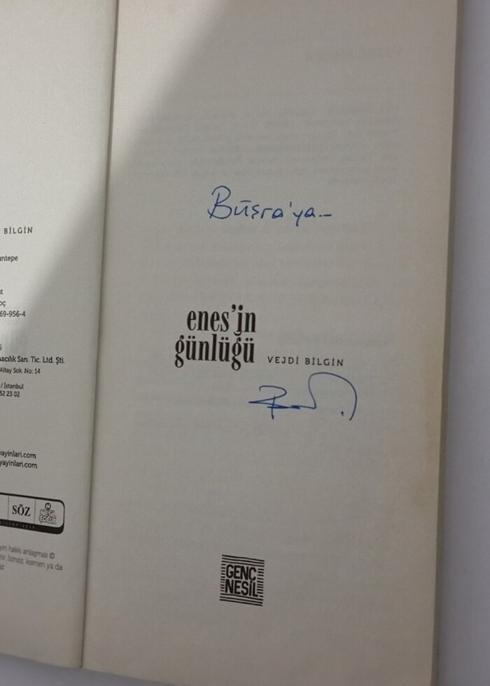 Enes'in Günlüğü imzalı - Görsel 2
