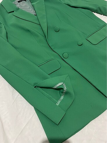 Trendyol & Milla trendyol yeşil kruvaze blazer